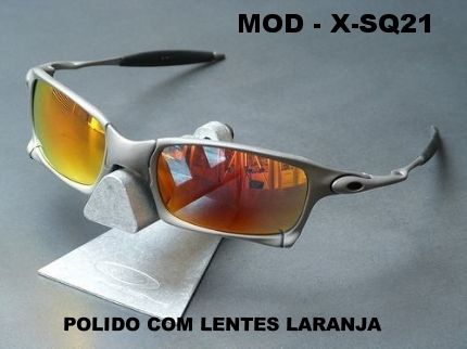 Óculos Squared XSQ21 Metal Lente Laranja Polarizada