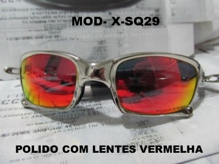 Óculos Squared XSQ29 Metal Lente Vermelha Polarizada